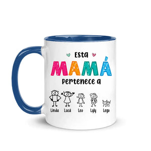 Taza Personalizada Para Mamá | Personalizado Regalo Para Madre | Esta mamá pertenece a