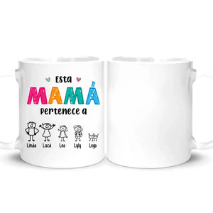 Taza Personalizada Para Mamá | Personalizado Regalo Para Madre | Esta mamá pertenece a