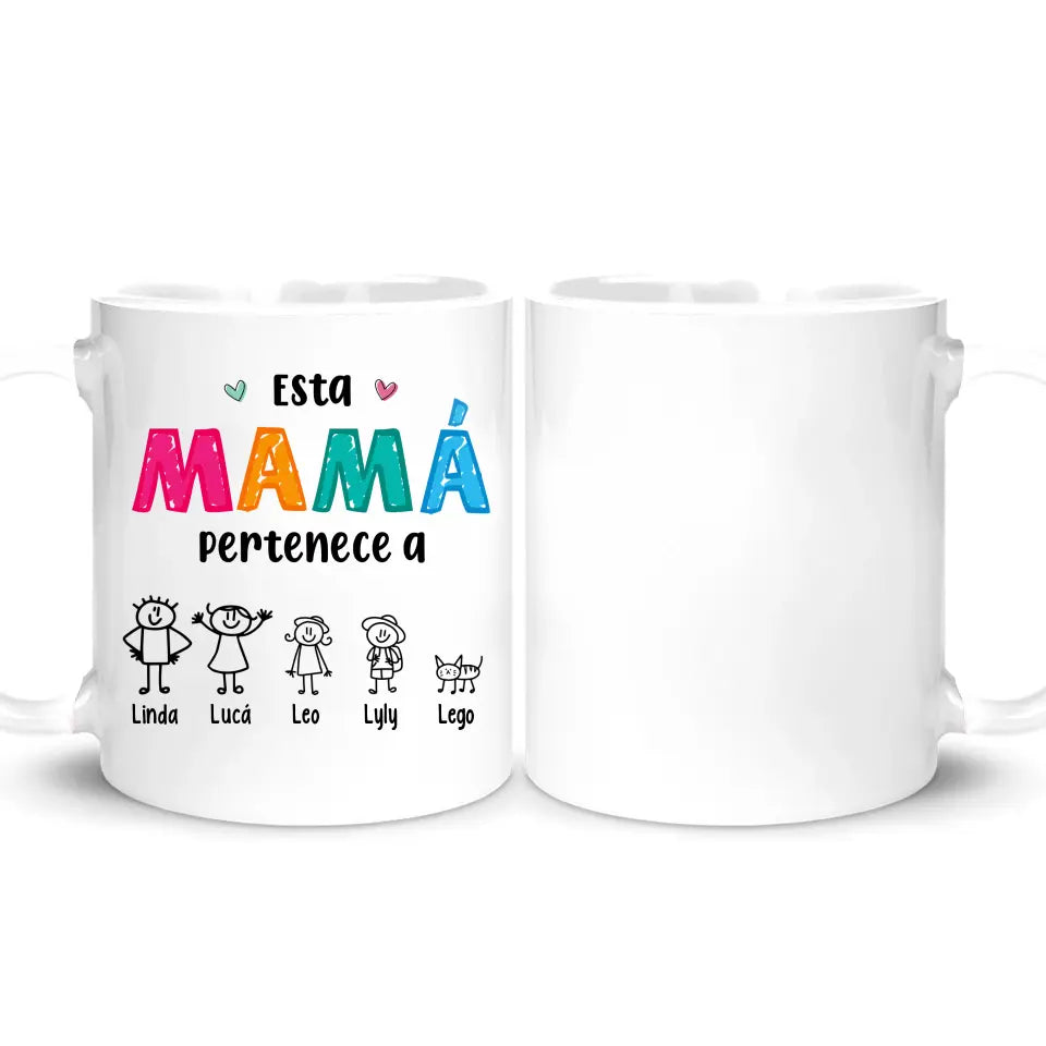 Tasse personnalisée pour maman | Cadeau personnalisé pour la mère | Cette maman appartient à