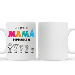 Taza Personalizada Para Mamá | Personalizado Regalo Para Madre | Esta mamá pertenece a