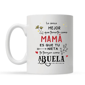 Tasse personnalisée pour grand-mère | Cadeau personnalisé pour grand-mère | La seule chose qui vaut mieux que de vous avoir comme maman, c'est que vos petits-enfants vous aient comme grand-mère.