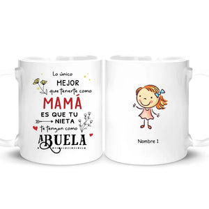 Tasse personnalisée pour grand-mère | Cadeau personnalisé pour grand-mère | La seule chose qui vaut mieux que de vous avoir comme maman, c'est que vos petits-enfants vous aient comme grand-mère.