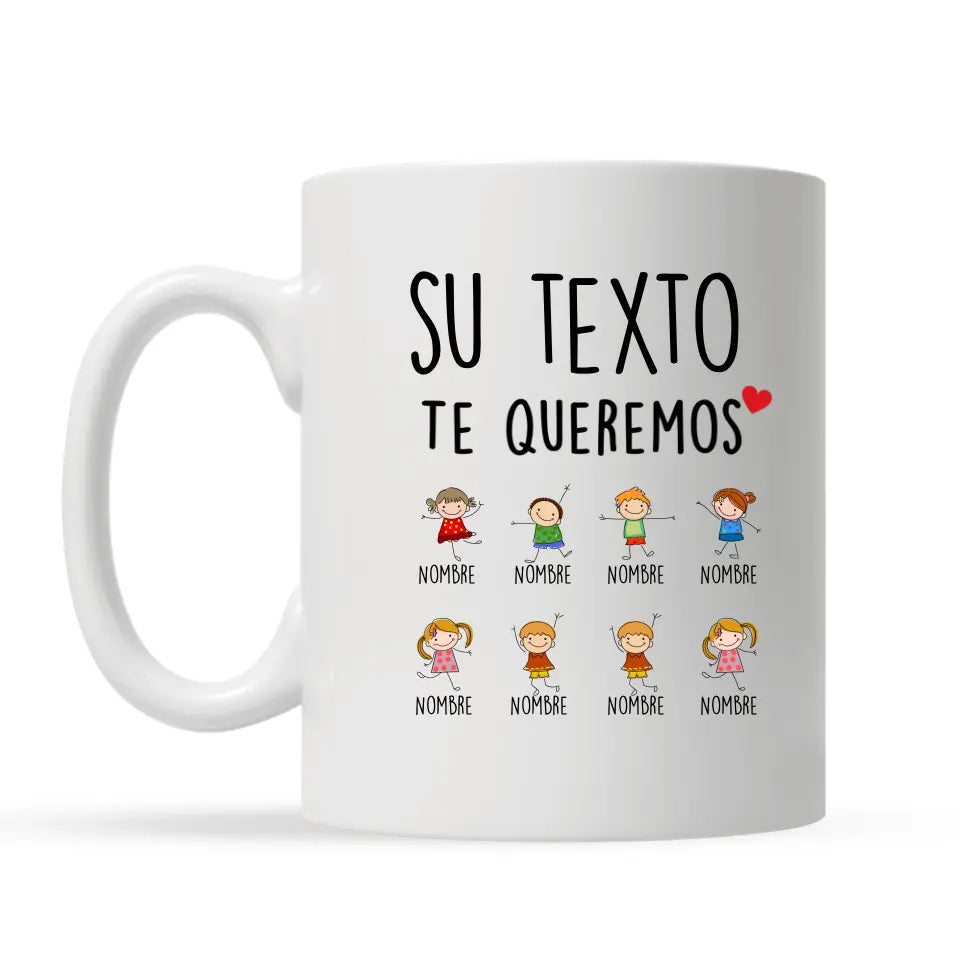 Tasse personnalisée pour papa | Cadeau personnalisé de grand-père | Je t'aime Nous t'aimons Papy Papa Papy