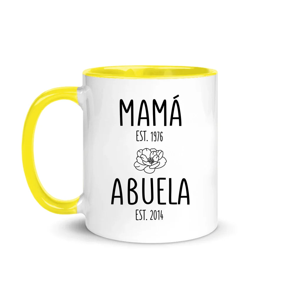 Taza Personalizada Para Abuela | Viaje de Madre a Abuela