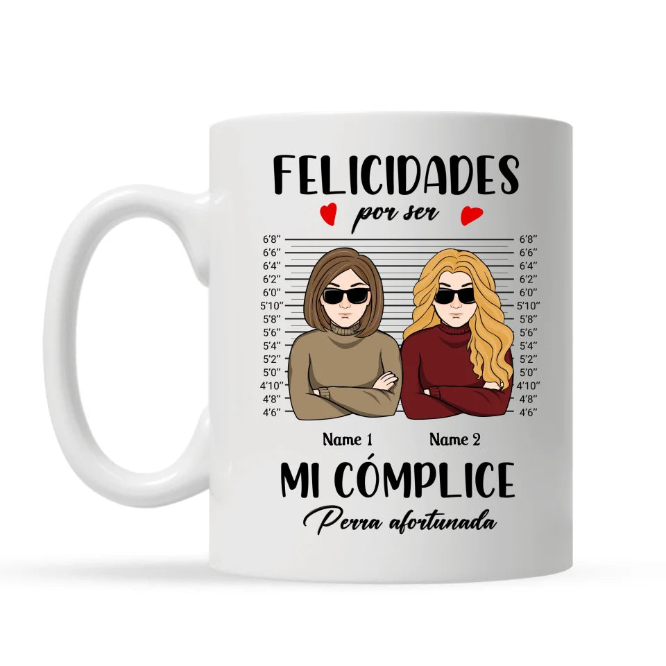 Taza Personalizada Para Mejor amiga
 | Félicitations pour être devenue ma complice