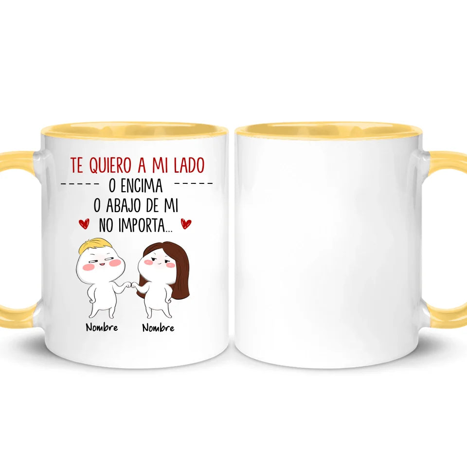 Taza Personalizada Para Pareja | Te quiero a mi lado