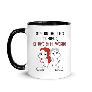 Taza Personalizada Para Pareja | Tu trasero es mi favorito