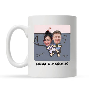 Taza Personalizada Para Pareja | Mirar mi teléfono a mi lado