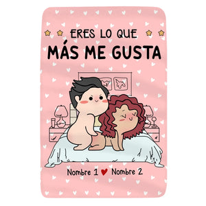 Personalizar Manta divertida Para él para ella | Eres lo que más me gusta