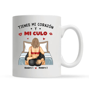 Taza Personalizada Para Pareja | Tienes mi corazón y mi culo