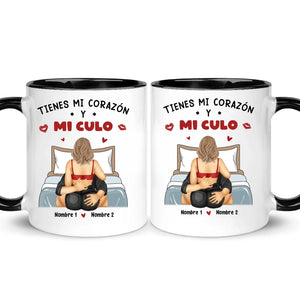 Taza Personalizada Para Pareja | Tienes mi corazón y mi culo