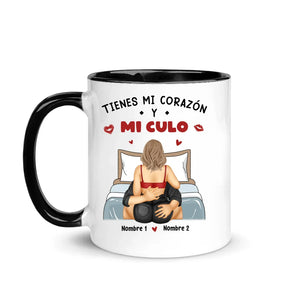 Taza Personalizada Para Pareja | Tienes mi corazón y mi culo