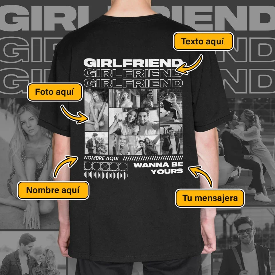 Only you boyfriend girlfriend - Camiseta personalizada para pareja 9 foto personalizada