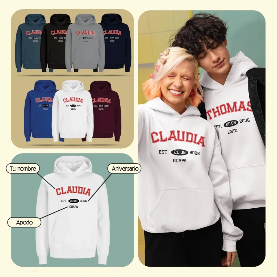 Sudadera personalizada para pareja