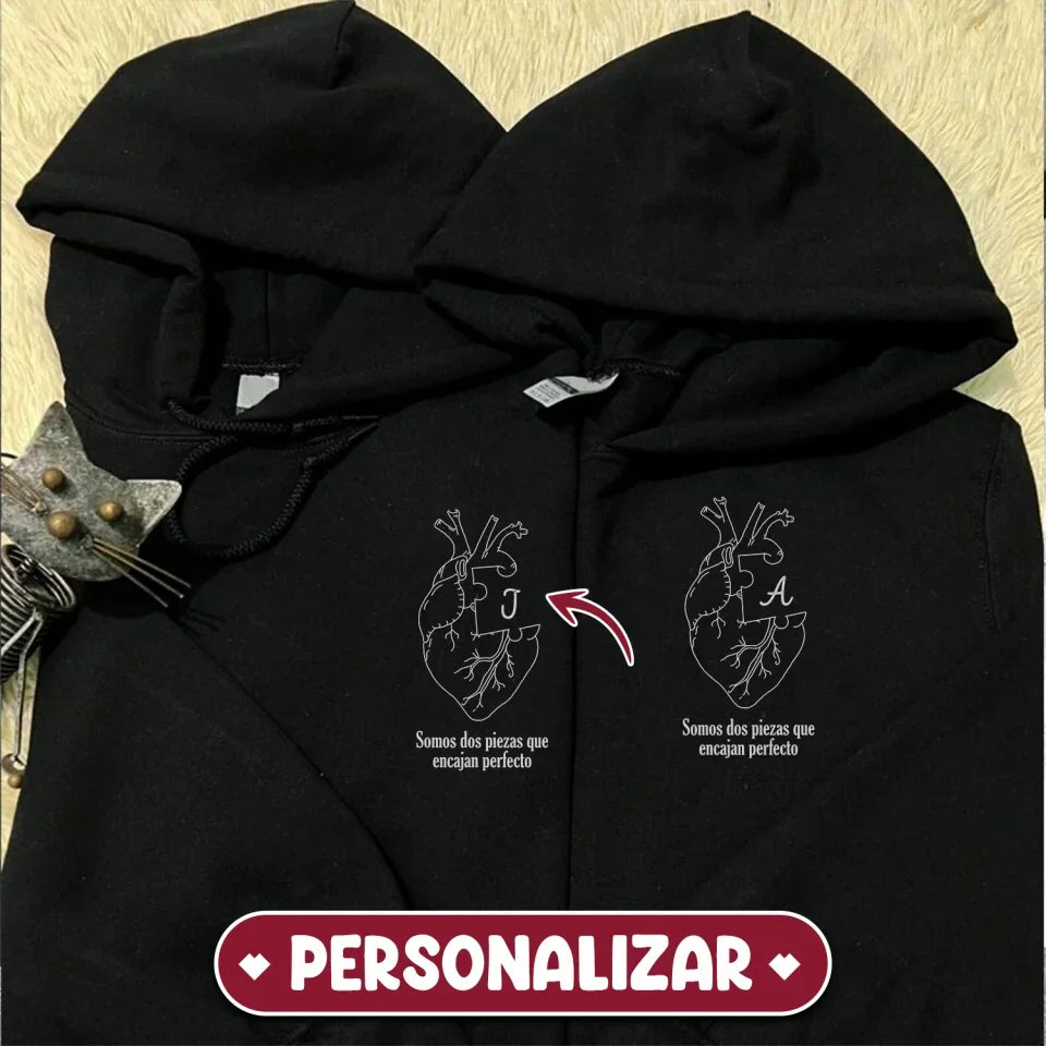 Somos dos piezas que encajan perfecto - Camiseta personalizada para pareja