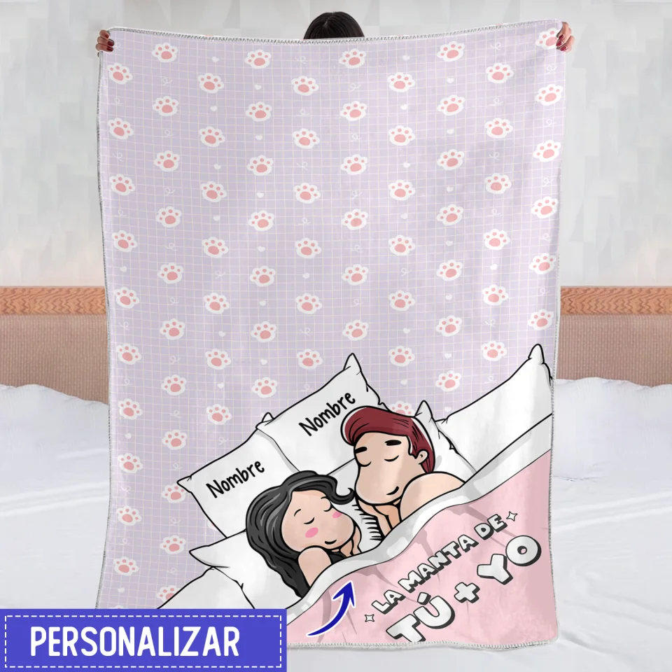 Personalizar Mantas Polar Para Pareja | Personalizado Regalo Para Pareja | La manta de Tú +Yo V2