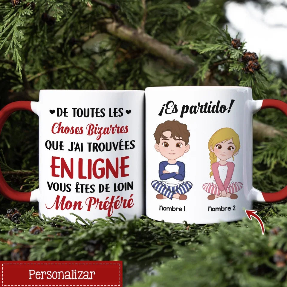 Taza Personalizada Para Pareja | De todas las cosas raras que he encontrado online eres con diferencia mi favorita