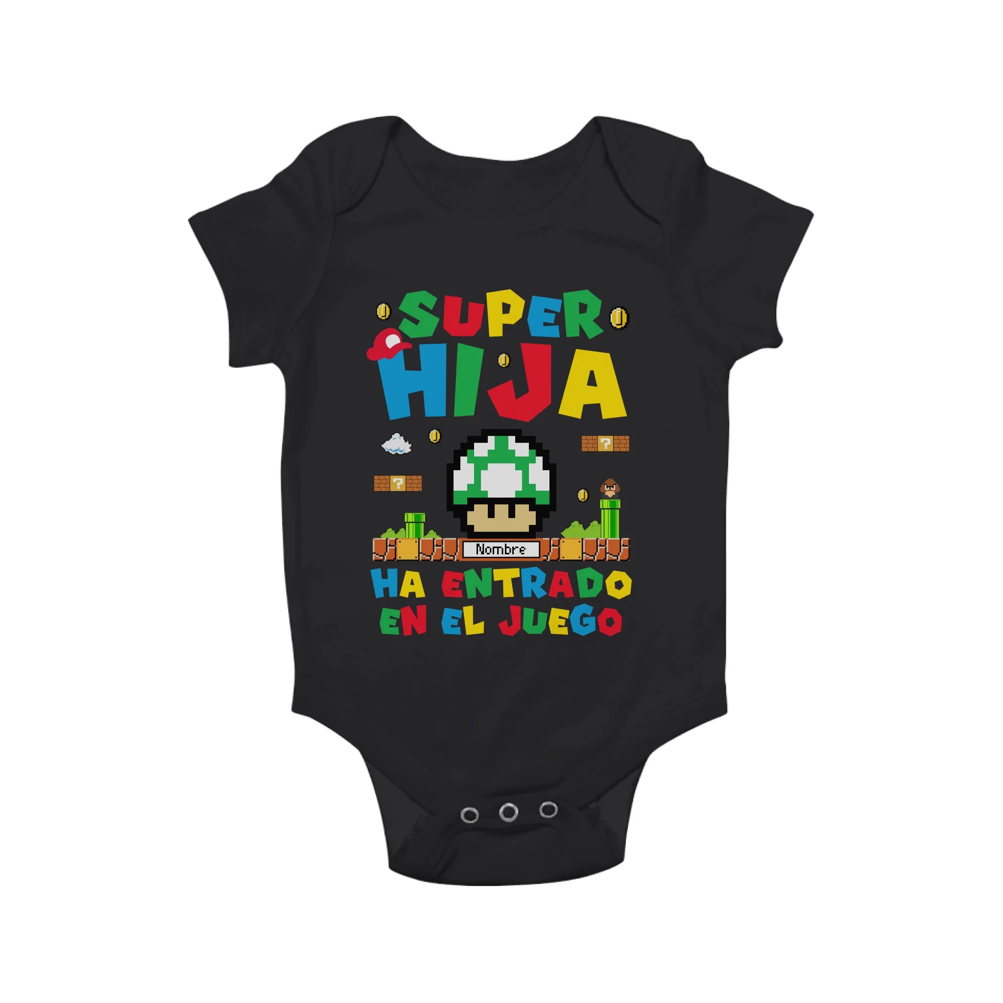 Subido de nivel a Super Papá - Personalizado camiseta para padre