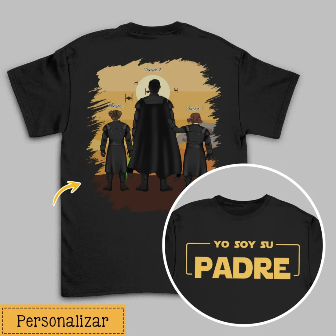UNISEX T-SHIRT Back Dark