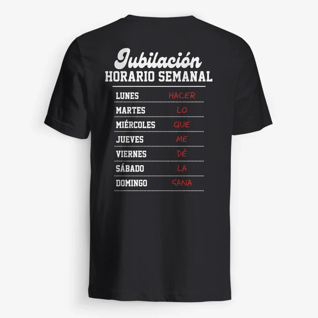 UNISEX T-SHIRT Back Dark