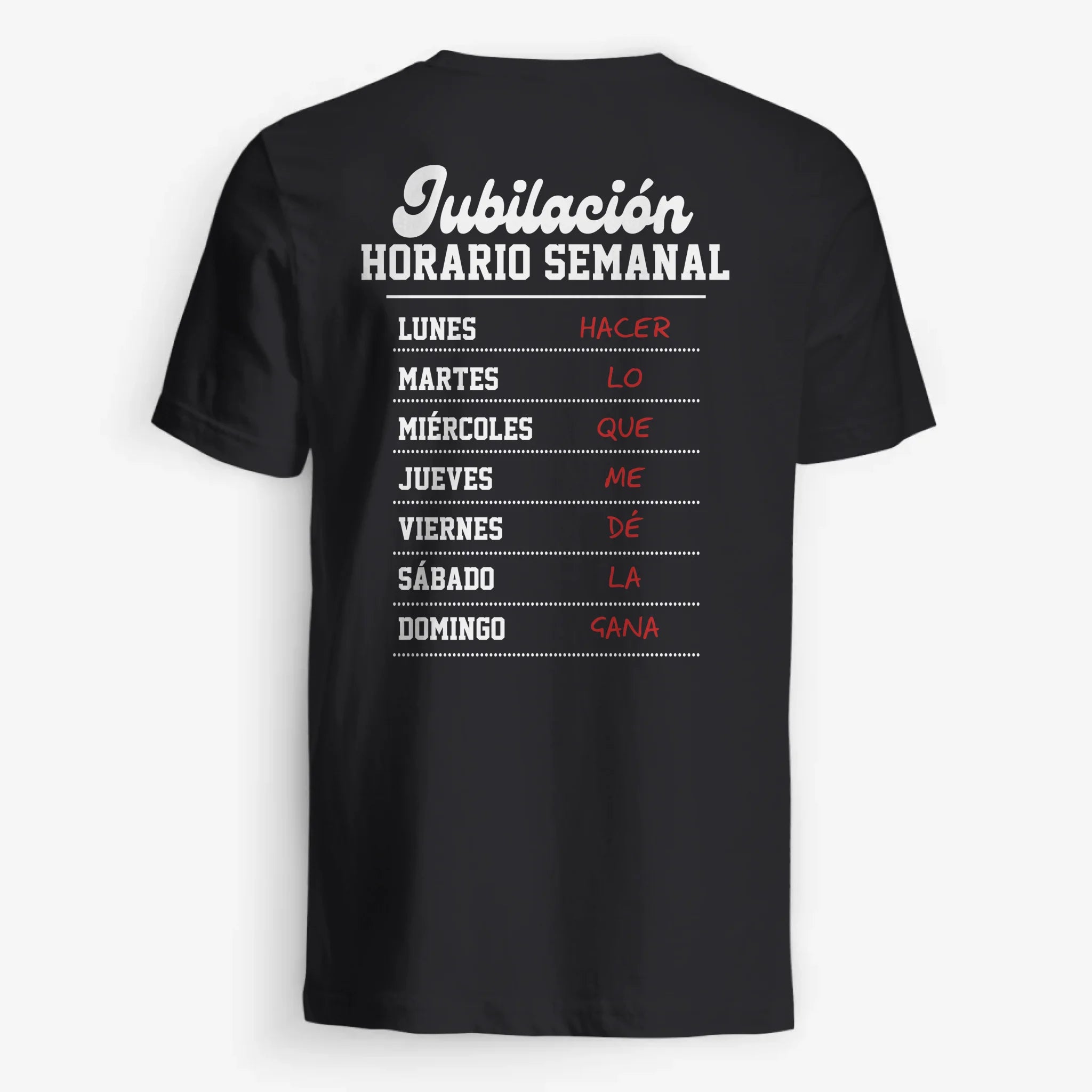 UNISEX T-SHIRT Back Dark