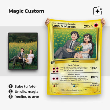 Manta Mágico Personalizada Tarjeta De Amor  – Regalo  Para Pareja En Aniversario, San Valentín