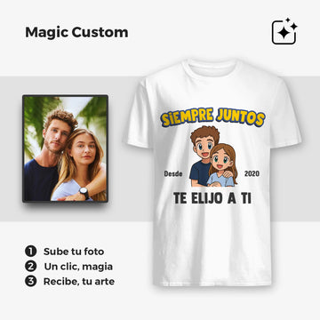 Together I choose you Te elijo a ti- Camiseta Mágico Personalizada – Regalo De Amor Para Aniversario, San Valentín