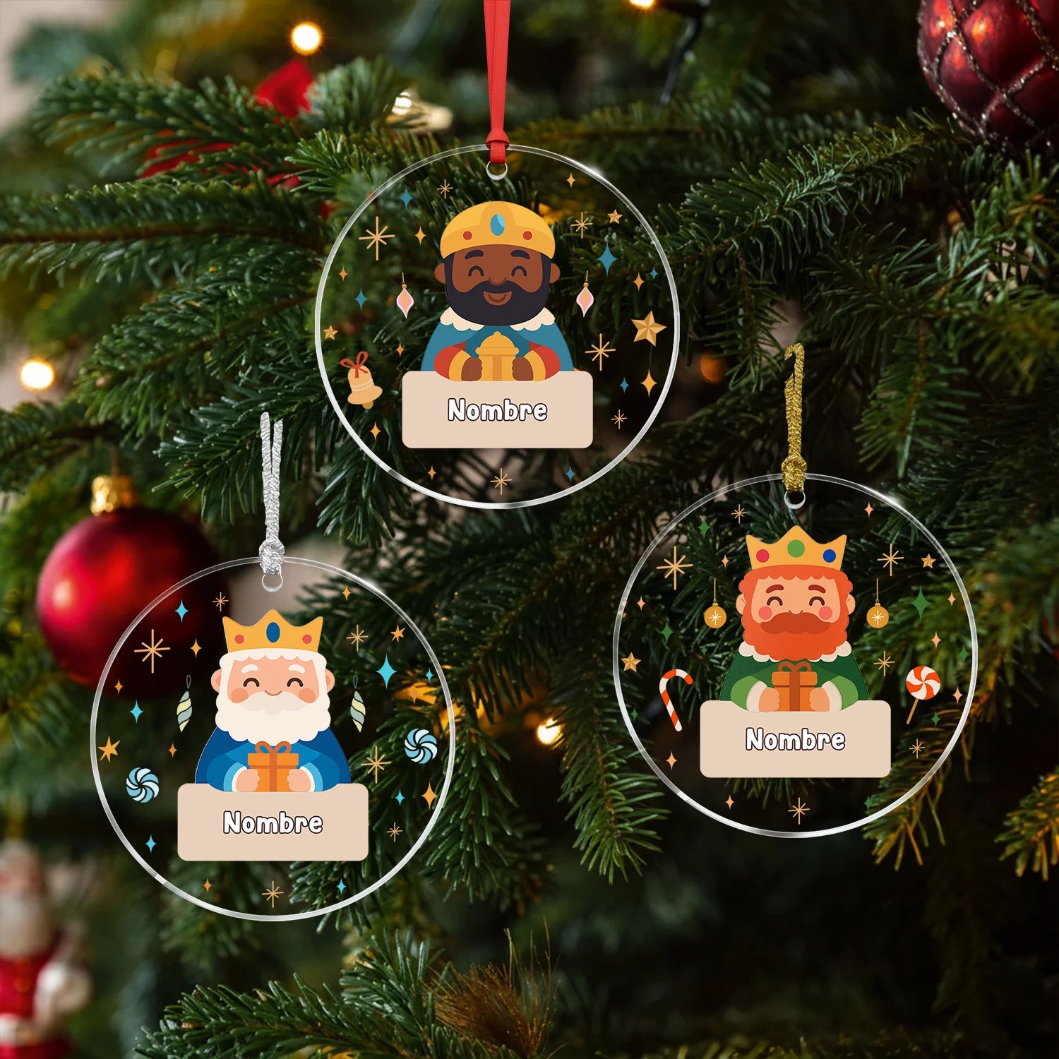Pack Reyes Magos personalizado – Adorno navideño