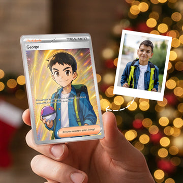 Tarjeta personalizada Entrenador – Estilo Carta Épica de Diseño Anime Inspirada en Cartas Coleccionables - Regalo Original para Fans del Mundo Fantástico