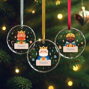 Bola Reyes Magos – Adorno navideño personalizado con nombre