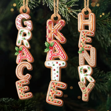 Adorno acrílico Personalizado con Letras de Jengibre – Regalos de Navidad Dulces Sueños de Jengibre