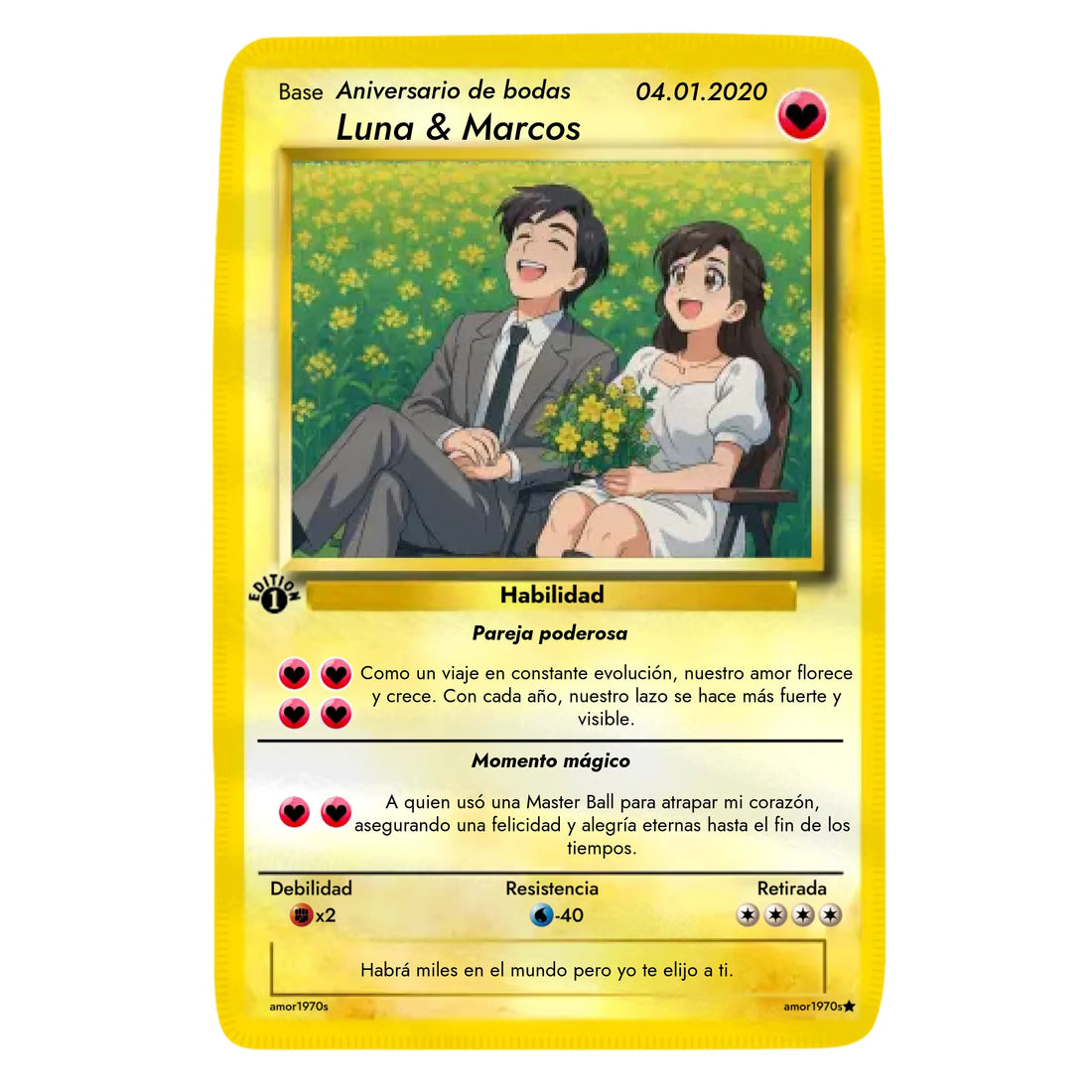 Manta Mágico Personalizada Tarjeta De Amor  – Regalo  Para Pareja En Aniversario, San Valentín