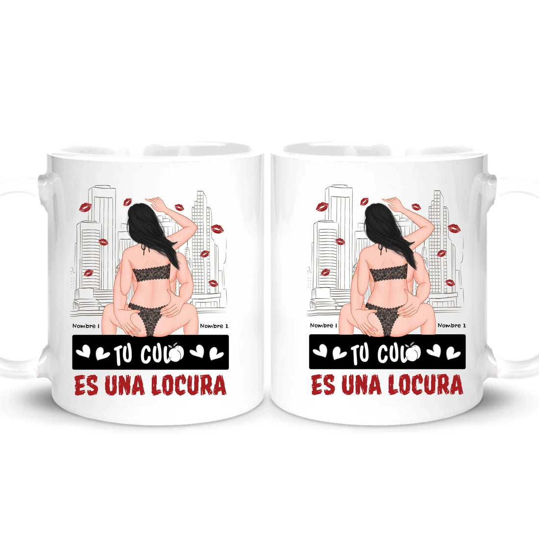 Taza Personalizada para Parejas – Tu Culo es una Locura