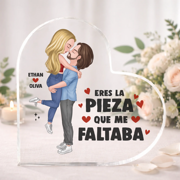Cristal plaque personalizada - Eres la pieza que me faltaba