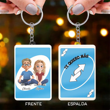 Llavero Acrílico para Parejas - TE QUIERO MÁS - llaveros personalizados