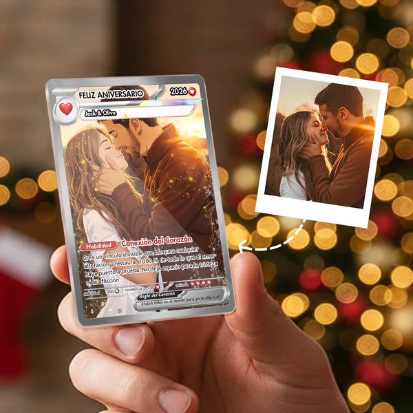 Carta personalizada para Pareja - Estilo Anime Carta Poke coleccionable