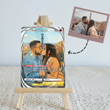 Carta personalizada para Pareja - Estilo Anime Carta Poke Basic coleccionable
