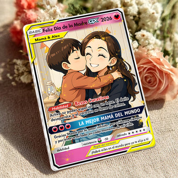 Carta personalizada para Madre - Estilo Anime Carta Poke GXtagteam coleccionable