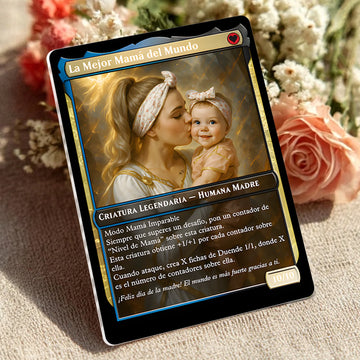 Carta personalizada para mamá – Estilo cartas magic borderless & Muticolor
