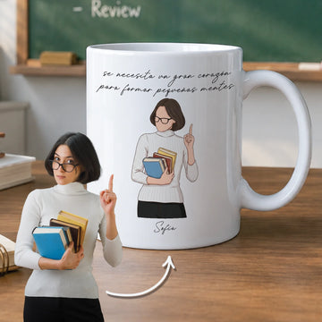 Taza Personalizada con Ilustración Faceless – Regalo para Profesora