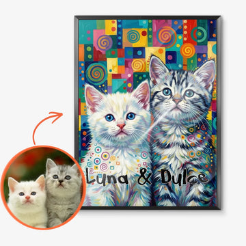 Póster personalizado de gato estilo Pop Art