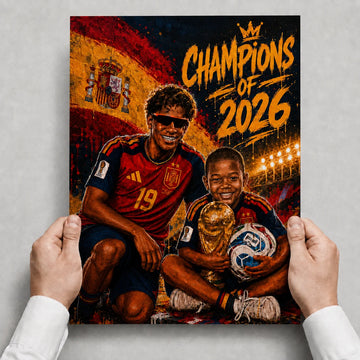 Póster personalizado para pequeños fans del fútbol – Champions of 2026
