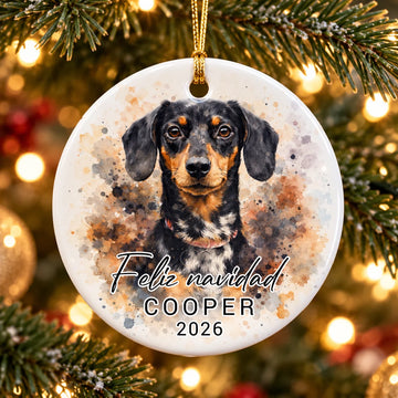 Bola de Navidad Personalizadas para Mascotas – Retrato en Acuarela