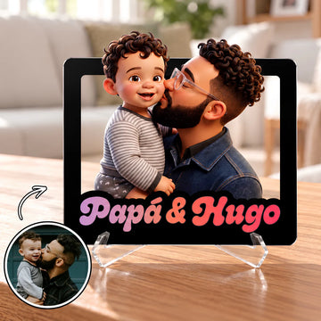 Cuadros personalizados en acrílico estilo dibujos animados 3D para papá