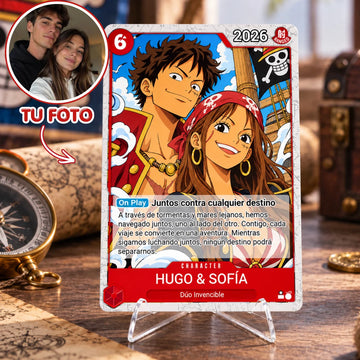 Carta de Personaje Pirata Personalizada Estilo TCG – Regalo Original para Parejas con Foto y Traje de Pirata