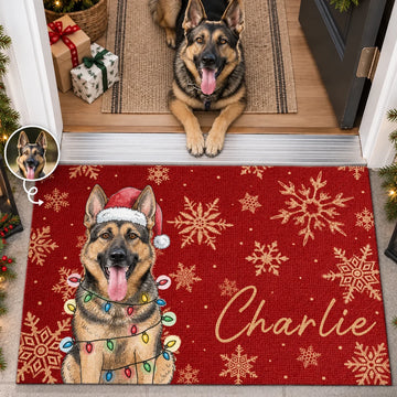 Felpudo Personalizado con Foto de tu Perro o Gato – Regalo para Papás y Mamás de Mascotas, Navidad
