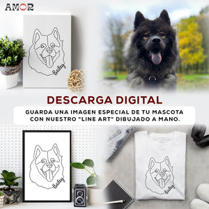 Linea arte minimalista | Disegnato a mano | Regalo personalizzato per gli amanti degli animali domestici