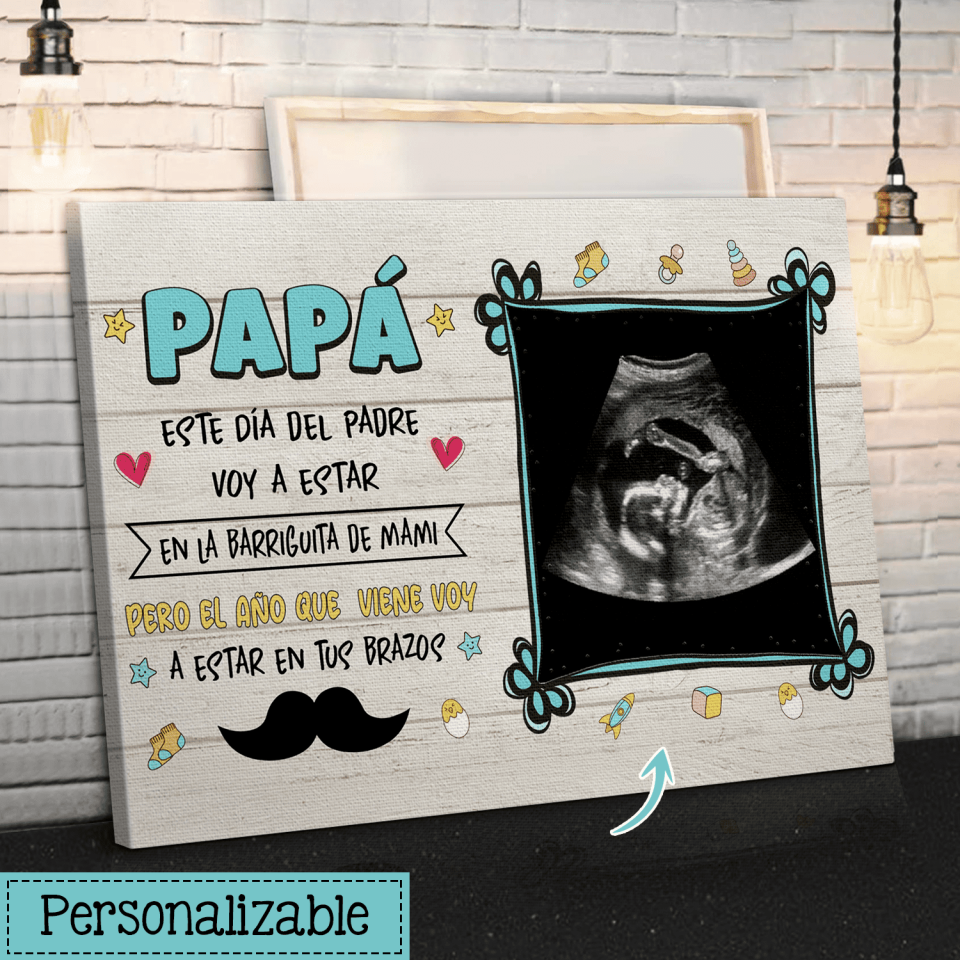 Tela personalizzata per papà | Regalo personalizzato per papà | La prima festa del papà, papà