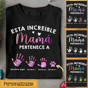 Personnalisez des T-shirts pour maman | Cadeaux personnalisés pour mère | Cette incroyable maman appartient à