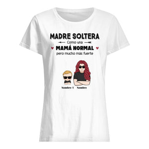 Personnalisez des T-shirts pour maman | Cadeaux personnalisés pour mère | Mère célibataire